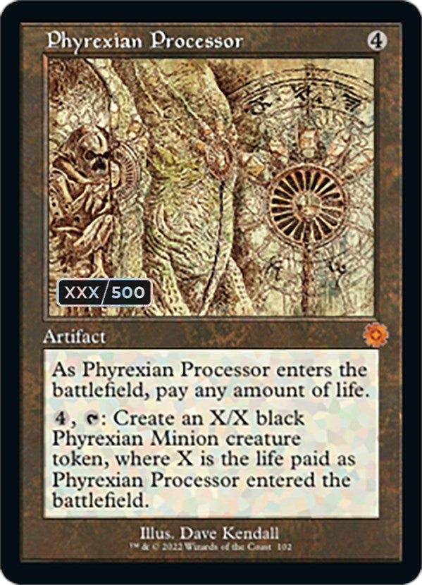 Phyrexian Processor (Retro Schematic) (Serial Numbered) [The Brothers' War Retro Artifacts] | Magic Magpie