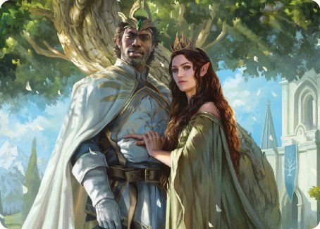 Aragorn and Arwen, Wed Art Card [The Lord of the Rings: Tales of Middle-earth Art Series] | Magic Magpie