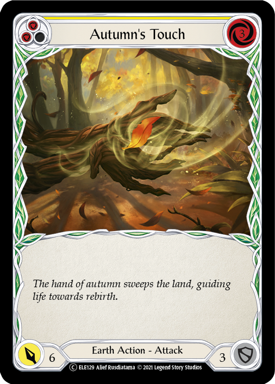 Autumn's Touch (Yellow) [U-ELE129] Unlimited Rainbow Foil | Magic Magpie