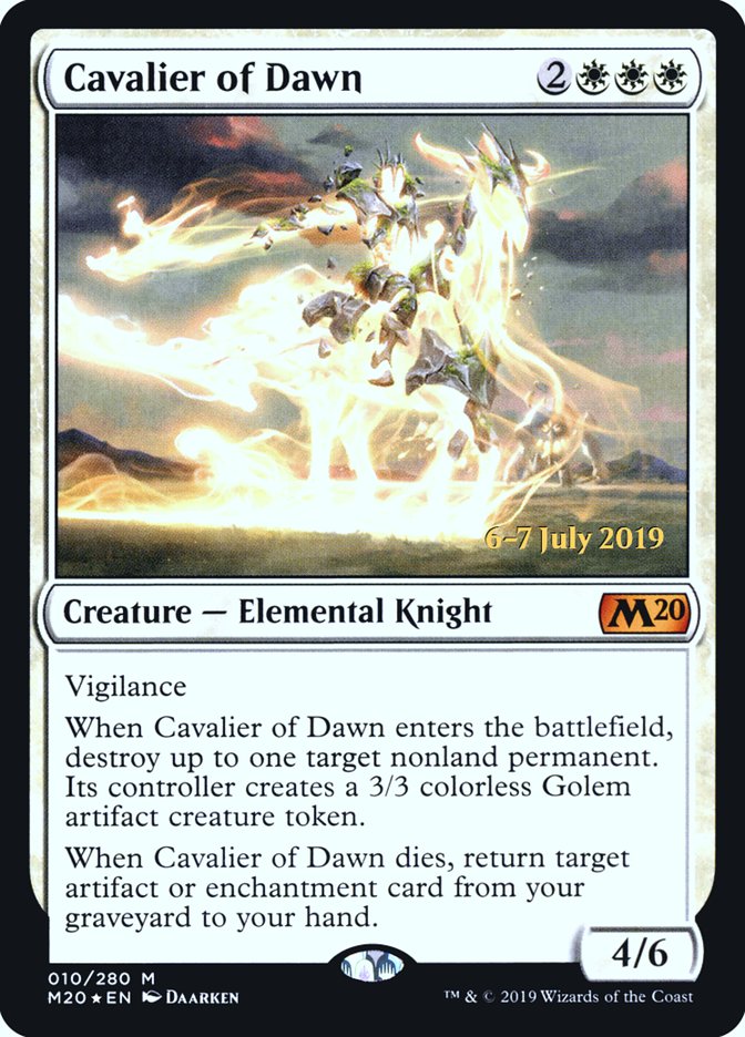 Cavalier of Dawn  [Core Set 2020 Prerelease Promos] | Magic Magpie