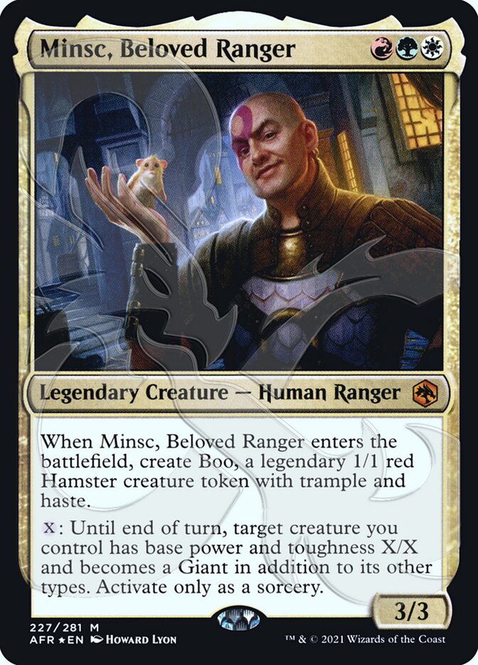 Minsc, Beloved Ranger (Ampersand Promo) [Dungeons & Dragons: Adventures in the Forgotten Realms Promos] | Magic Magpie