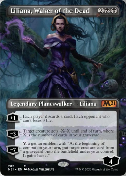 Liliana, Waker of the Dead (Borderless) [Core Set 2021] | Magic Magpie