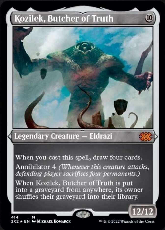 Kozilek, Butcher of Truth (Foil Etched) [Double Masters 2022] | Magic Magpie