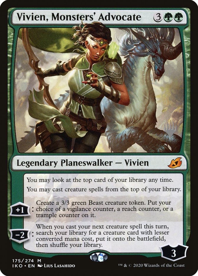 Vivien, Monsters' Advocate (Promo Pack) [Ikoria: Lair of Behemoths Promos] | Magic Magpie