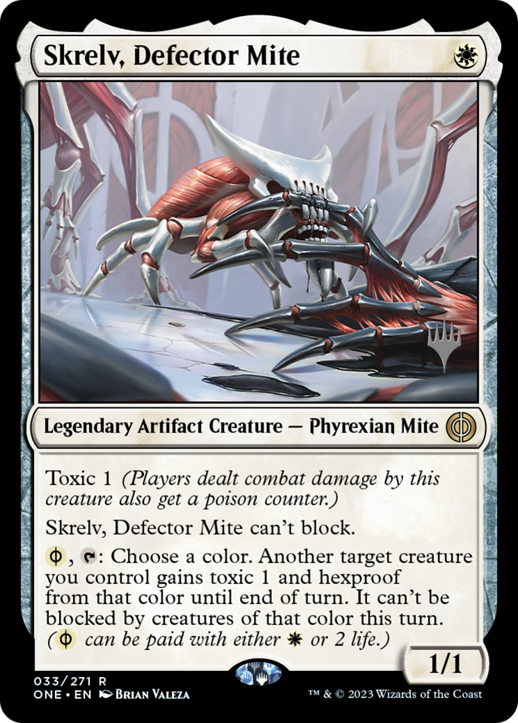 Skrelv, Defector Mite (Promo Pack) [Phyrexia: All Will Be One Promos] | Magic Magpie