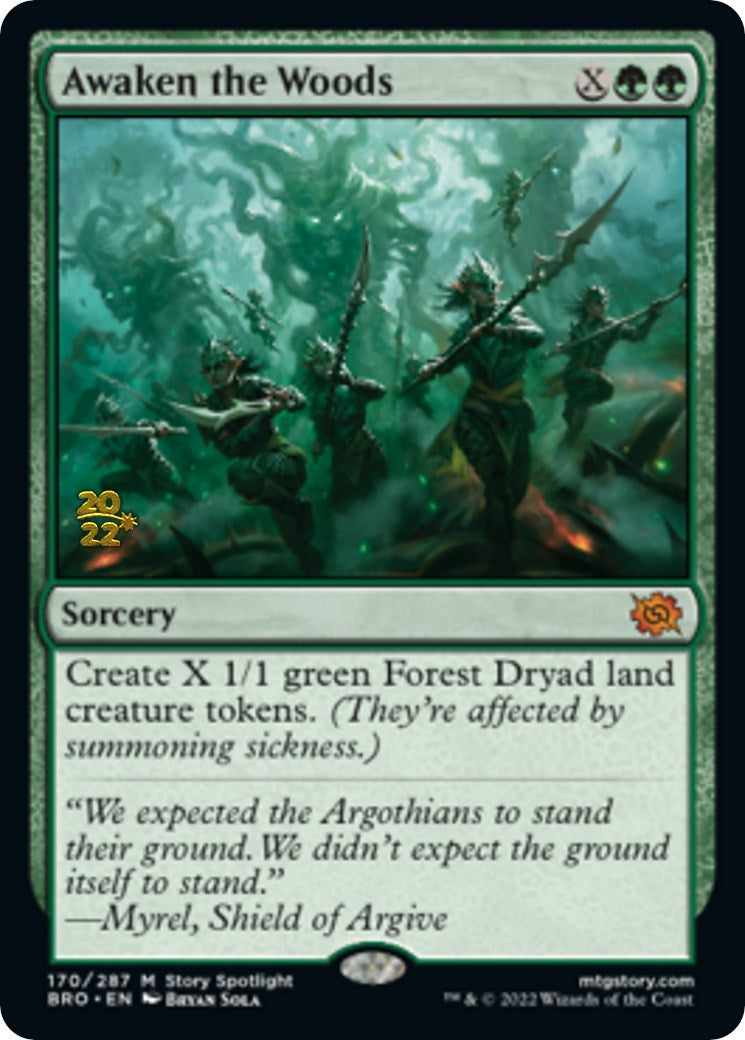 Awaken the Woods [The Brothers' War: Prerelease Promos] | Magic Magpie