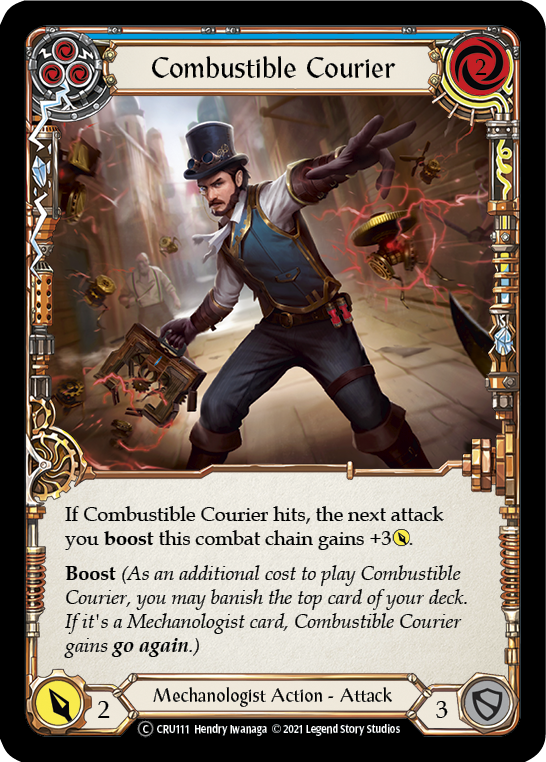 Combustible Courier (Blue) [U-CRU111] Unlimited Normal | Magic Magpie