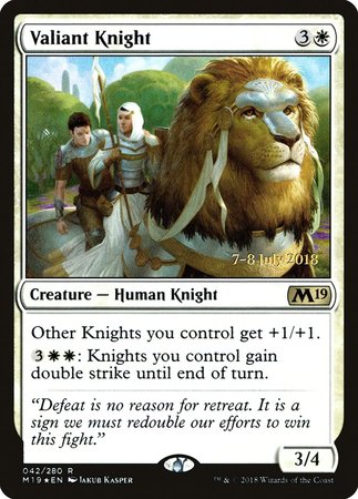 Valiant Knight [Core Set 2019 Promos] | Magic Magpie