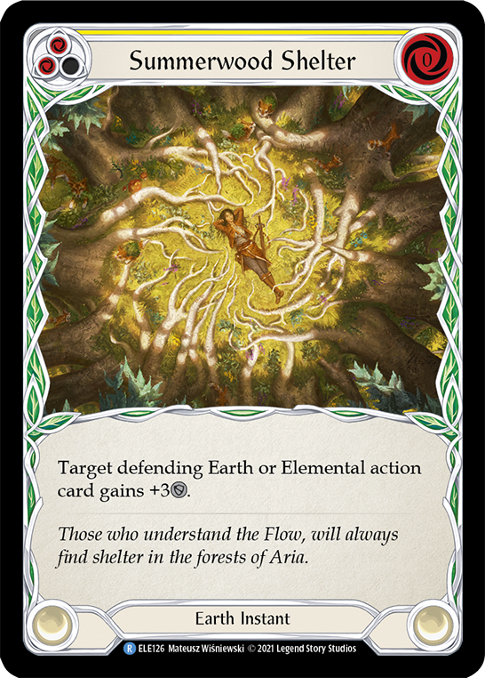 Summerwood Shelter (Yellow) [ELE126] (Tales of Aria)  1st Edition Rainbow Foil | Magic Magpie