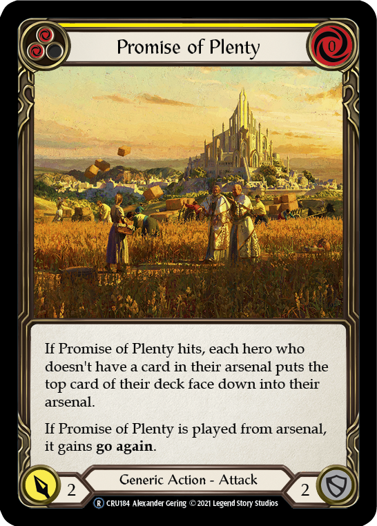 Promise of Plenty (Yellow) (Rainbow Foil) [U-CRU184-RF] Unlimited Rainbow Foil | Magic Magpie