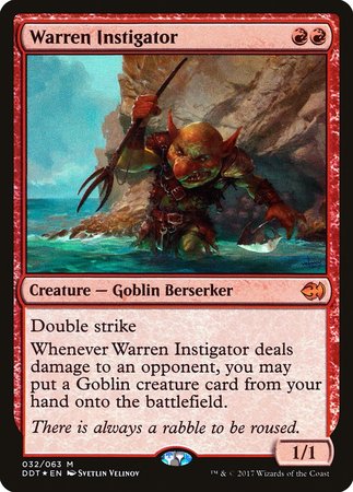 Warren Instigator [Duel Decks: Merfolk vs. Goblins] | Magic Magpie