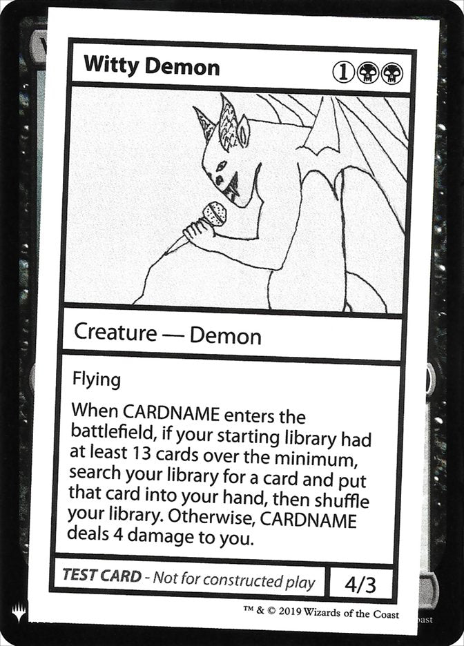 Witty Demon [Mystery Booster Playtest Cards] | Magic Magpie