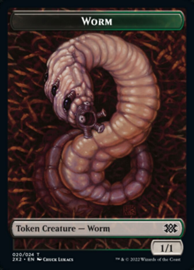 Worm // Vampire Double-sided Token [Double Masters 2022 Tokens] | Magic Magpie