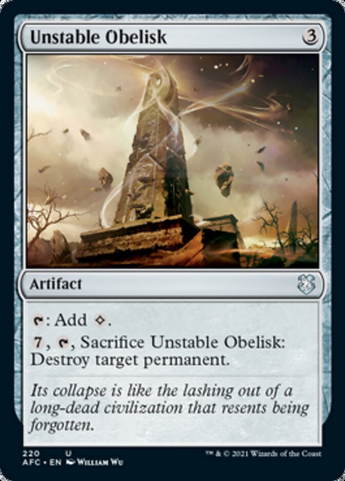 Unstable Obelisk [Dungeons & Dragons: Adventures in the Forgotten Realms Commander] | Magic Magpie