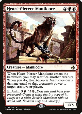 Heart-Piercer Manticore [Amonkhet Promos] | Magic Magpie