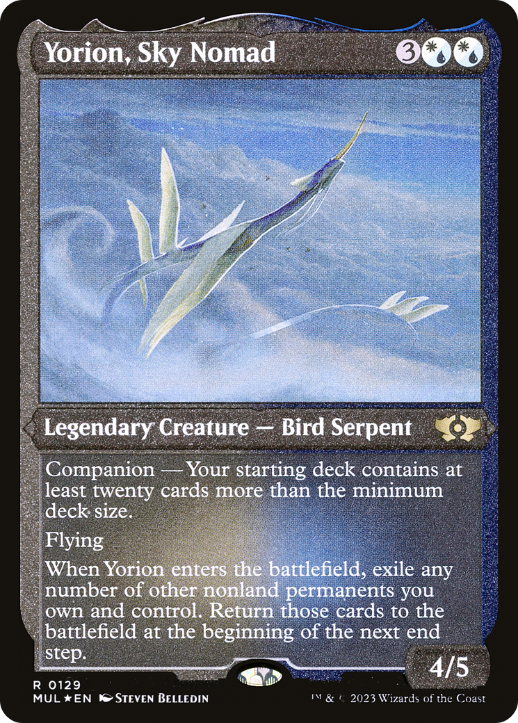 Yorion, Sky Nomad (Foil Etched) [Multiverse Legends] | Magic Magpie