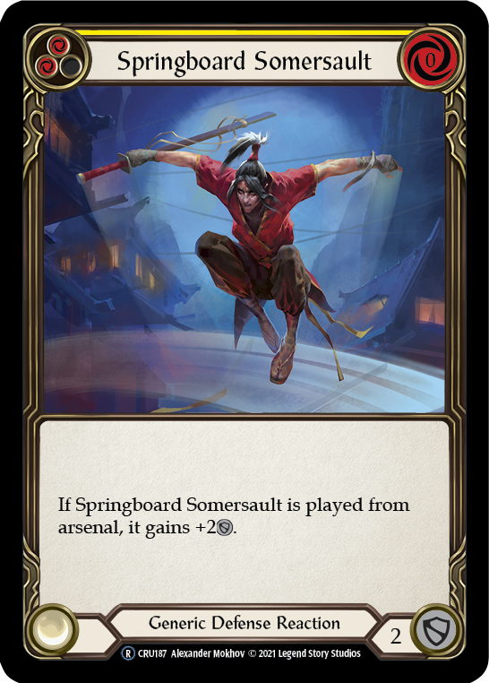 Springboard Somersault (Rainbow Foil) [U-CRU187-RF] Unlimited Rainbow Foil | Magic Magpie