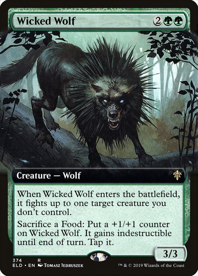 Wicked Wolf (Extended Art) [Throne of Eldraine] | Magic Magpie