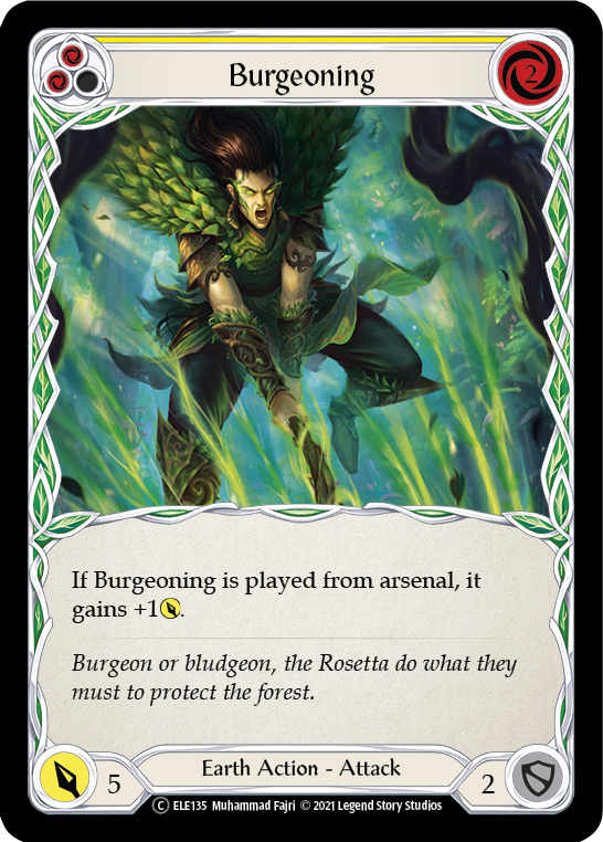 Burgeoning (Yellow) [U-ELE135] Unlimited Rainbow Foil | Magic Magpie