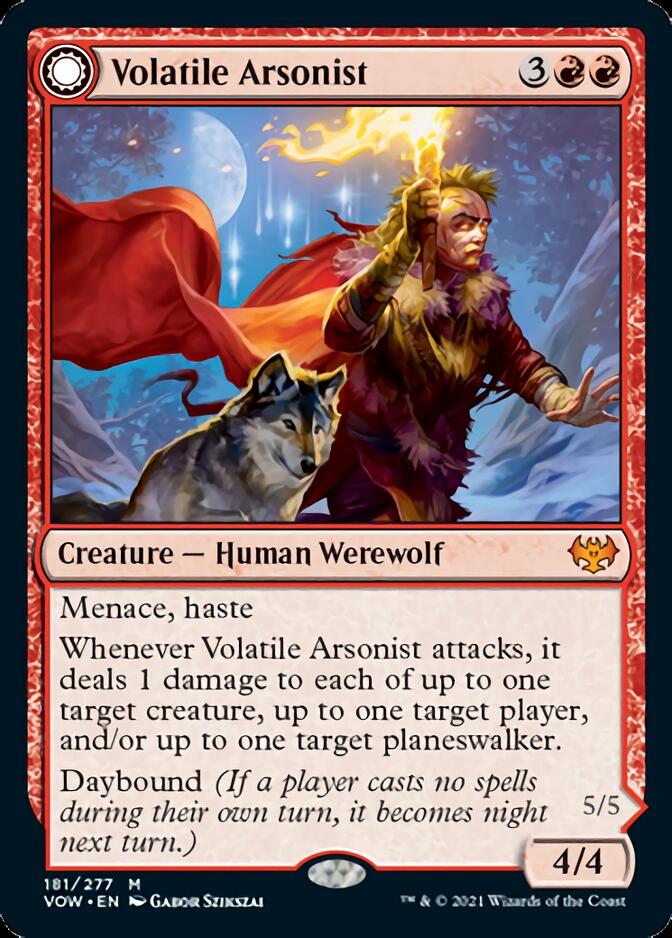 Volatile Arsonist // Dire-Strain Anarchist [Innistrad: Crimson Vow] | Magic Magpie