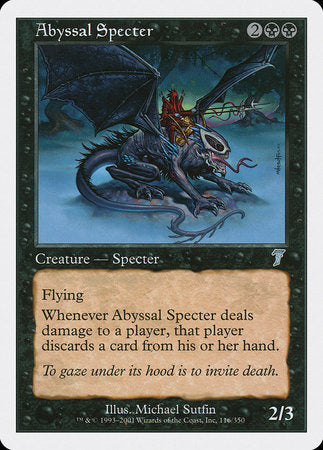 Abyssal Specter [Seventh Edition] | Magic Magpie