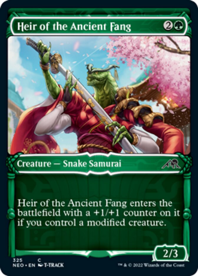 Heir of the Ancient Fang (Showcase Samurai) [Kamigawa: Neon Dynasty] | Magic Magpie