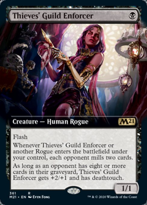 Thieves' Guild Enforcer (Extended Art) [Core Set 2021] | Magic Magpie