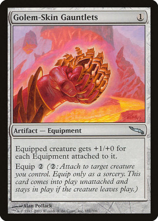 Golem-Skin Gauntlets [Mirrodin] | Magic Magpie