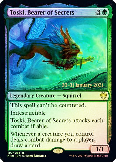 Toski, Bearer of Secrets  [Kaldheim Prerelease Promos] | Magic Magpie