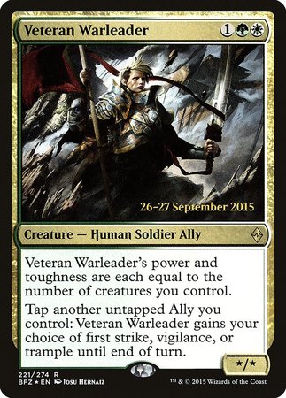 Veteran Warleader [Battle for Zendikar Promos] | Magic Magpie