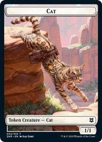 Cat // Plant Double-sided Token [Zendikar Rising Tokens] | Magic Magpie