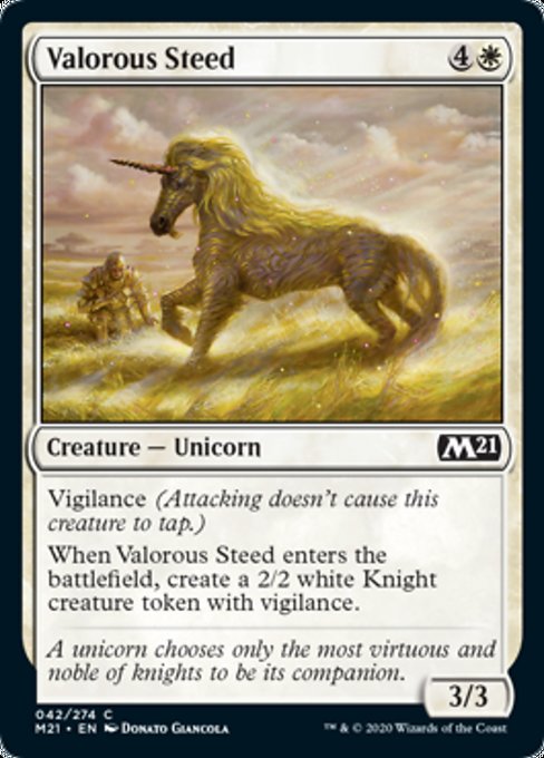 Valorous Steed [Core Set 2021] | Magic Magpie