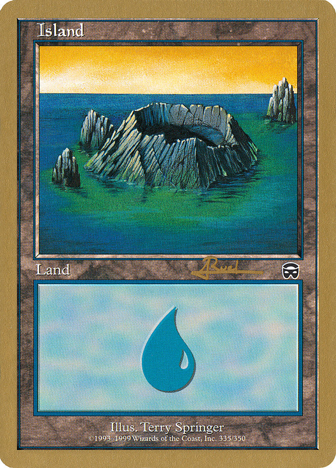 Island (335) (Antoine Ruel) [World Championship Decks 2001] | Magic Magpie