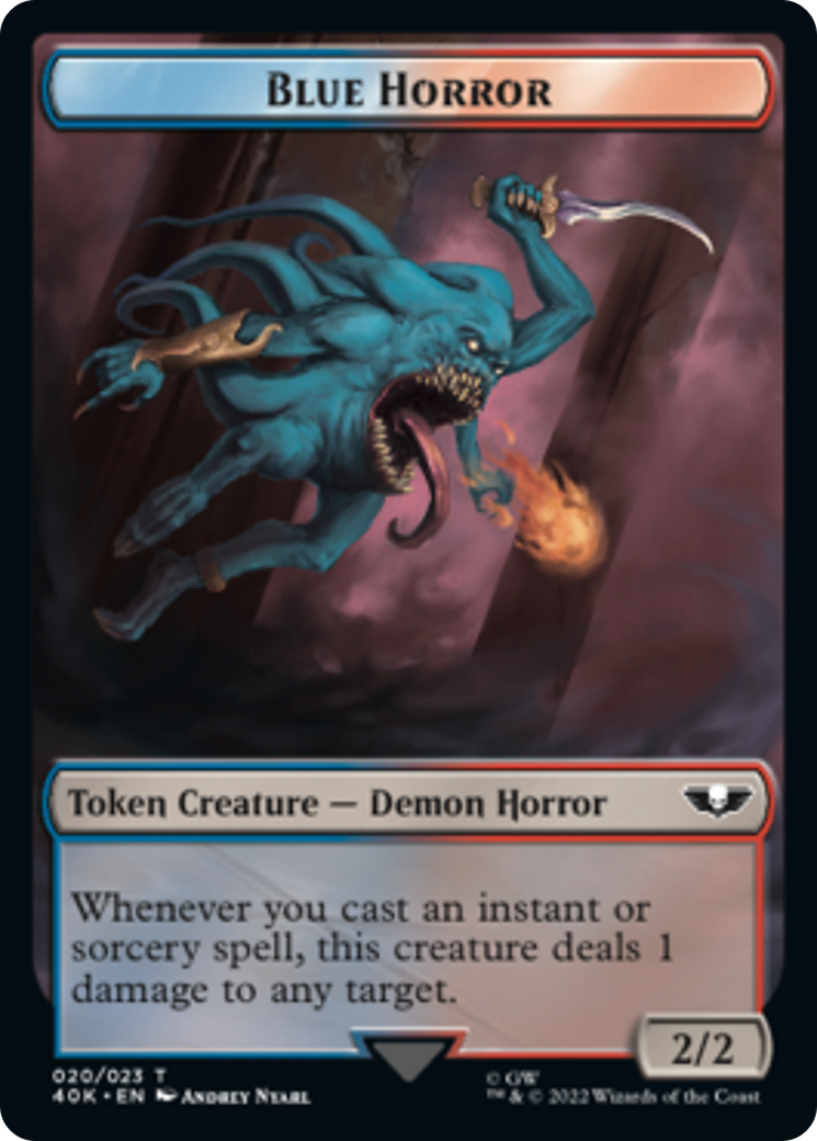 Spawn // Blue Horror (Surge Foil) [Universes Beyond: Warhammer 40,000 Tokens] | Magic Magpie