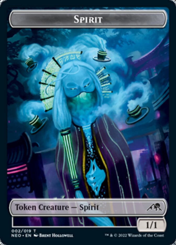 Spirit Token (002) [Kamigawa: Neon Dynasty Tokens] | Magic Magpie