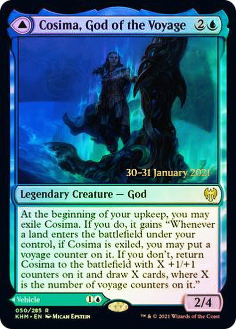 Cosima, God of the Voyage // The Omenkeel  [Kaldheim Prerelease Promos] | Magic Magpie