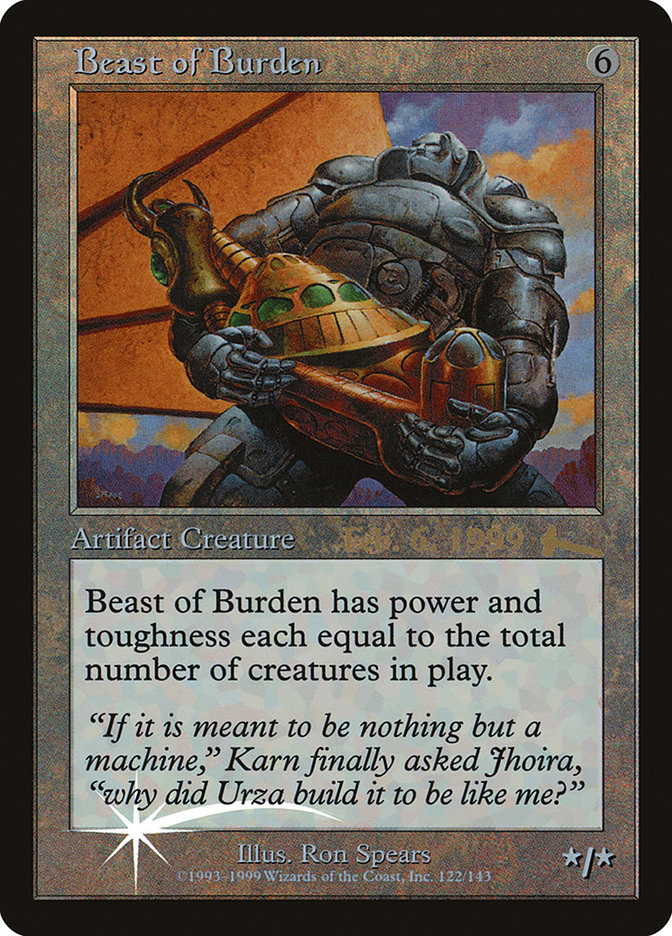 Beast of Burden [Urza's Legacy Promos] | Magic Magpie