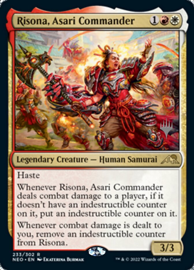 Risona, Asari Commander (Promo Pack) [Kamigawa: Neon Dynasty Promos] | Magic Magpie