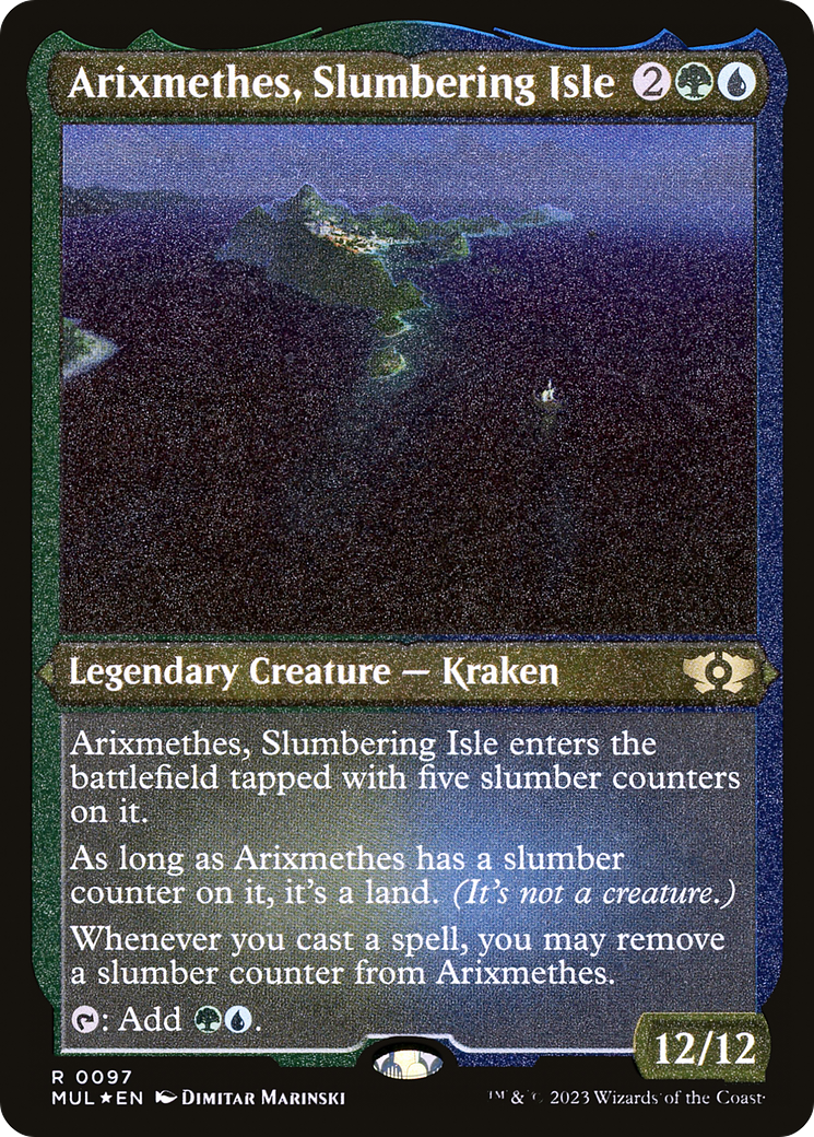 Arixmethes, Slumbering Isle (Foil Etched) [Multiverse Legends] | Magic Magpie