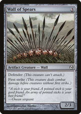 Wall of Spears [Duels of the Planeswalkers] | Magic Magpie