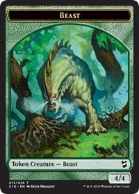 Beast (013) // Plant Double-sided Token [Commander 2018 Tokens] | Magic Magpie