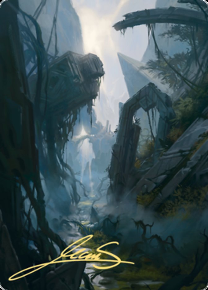 Swamp 2 Art Card (Gold-Stamped Signature) [Zendikar Rising Art Series] | Magic Magpie