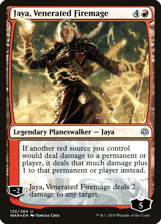 Jaya, Venerated Firemage  [War of the Spark Prerelease Promos] | Magic Magpie