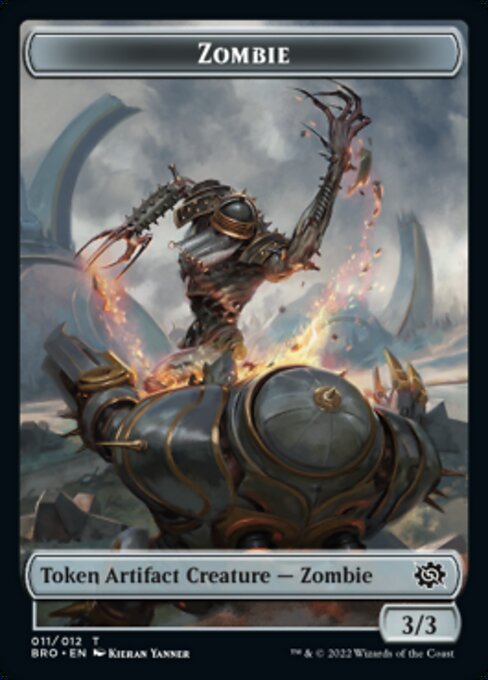 Powerstone // Zombie Double-Sided Token [The Brothers' War Tokens] | Magic Magpie