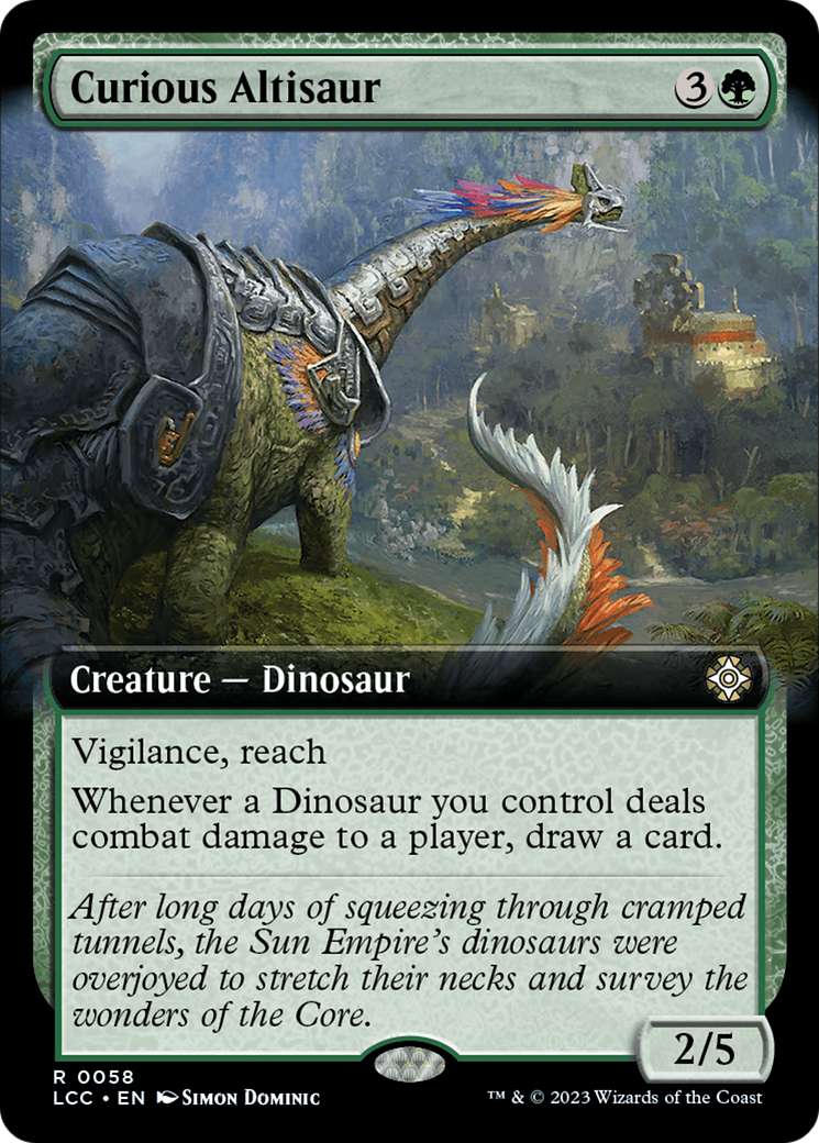 Curious Altisaur (Extended Art) [The Lost Caverns of Ixalan Commander] | Magic Magpie
