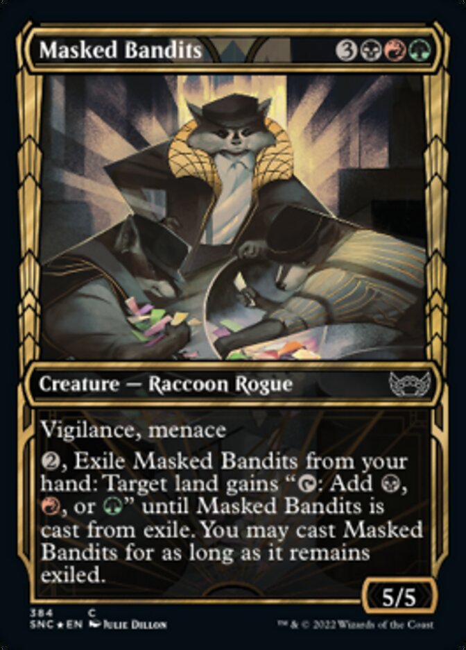 Masked Bandits (Showcase Golden Age Gilded Foil) [Streets of New Capenna] | Magic Magpie