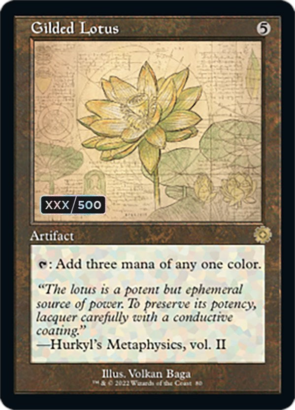 Gilded Lotus (Retro Schematic) (Serial Numbered) [The Brothers' War Retro Artifacts] | Magic Magpie