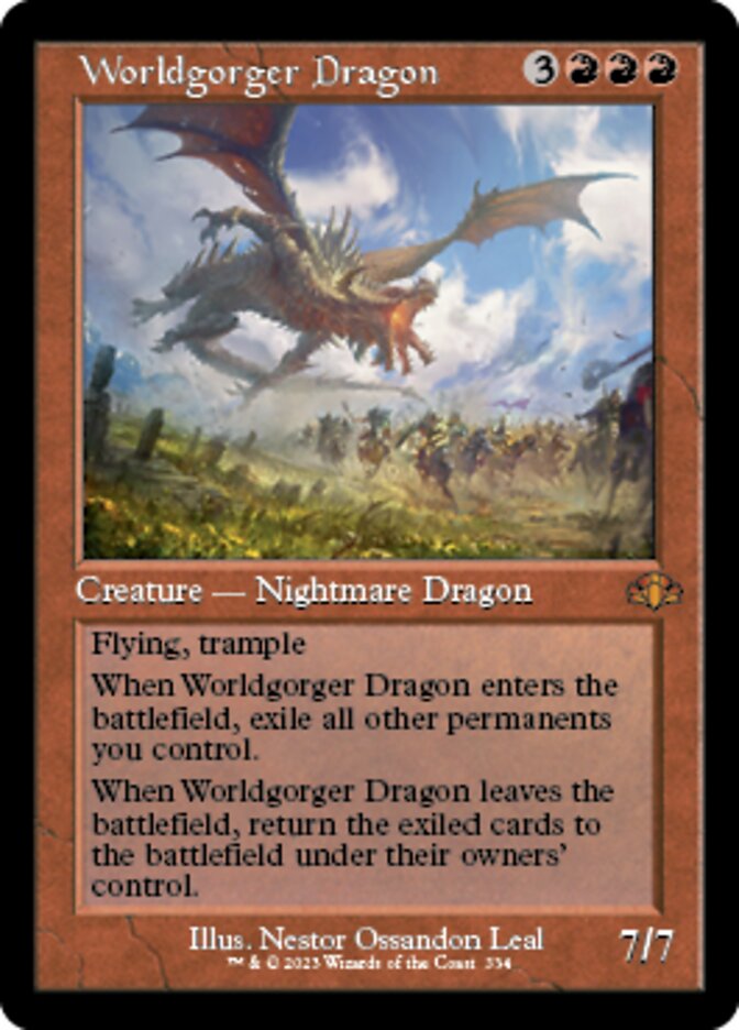 Worldgorger Dragon (Retro) [Dominaria Remastered] | Magic Magpie