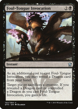 Foul-Tongue Invocation [Dragons of Tarkir] | Magic Magpie