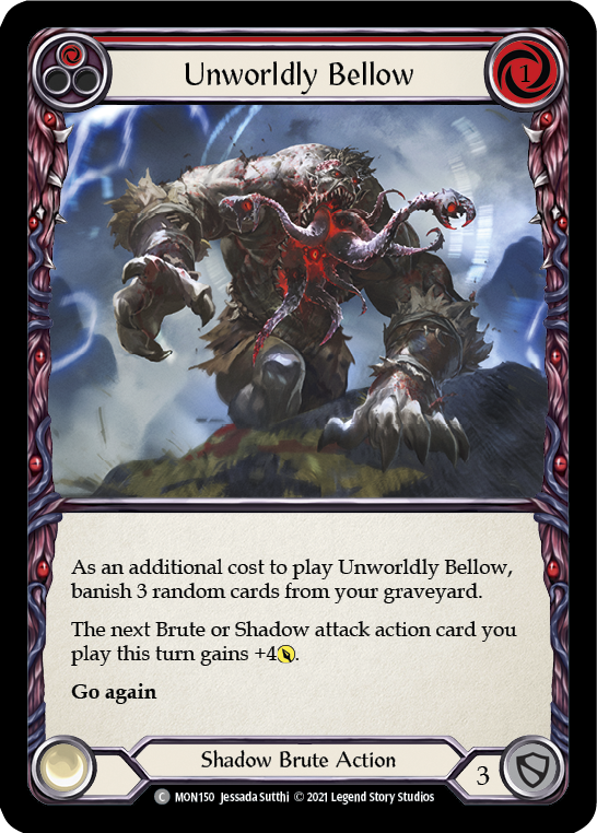 Unworldly Bellow (Red) [MON150] 1st Edition Normal | Magic Magpie